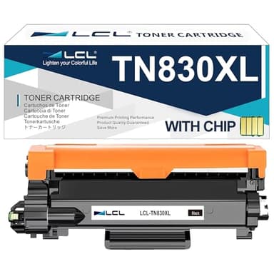 LCL TN830XL Black Toner Cartridge Replacement for Brother TN830 TN830XL TN-830 TN-830XL for DCP-L2640DW MFC-L2820DW HL-L2405W HL-L2400D HL-L2460DW HL-L2465DW HL-L2480DW MFC-L2760DW (1-Pack)
