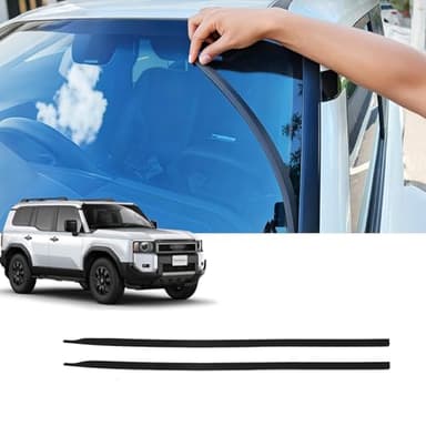 Front Windshield Silicone Strip for 2024 2025 2026 Toyota Land Cruiser 250 1958 Prado LC250 Window Sealing Strip Soundproofing Noise Reduction Exterior Gap Strips External Accessories