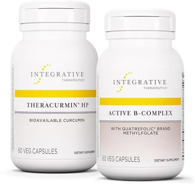 Integrative Therapeutics Bundle with Active B-Complex, 60 Capsules & Theracurmin HP, 60 Capsules - Support Energy Metabolism with 8 B-Vitamins* - Theracurmin Supplement That's 27x More Bioavailable*