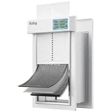 Automatic Dog Door for Wall - Large Electronic Smart Pet Door with LCD Display, 3 Flap System & Timer/Manual Modes, Anti-Pinch, Heavy Duty for Large Dogs up to 100 lbs (L)