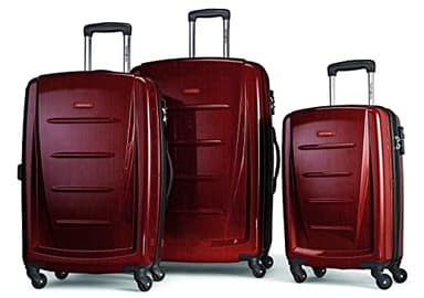 Samsonite Winfield 2 Hardside Expandable Luggage with Spinner Wheels, Burgundy, 3-Piece Set (20/24/28)