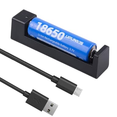 18650 Battery Charger, Suitable for Lithium Battery 18650 20700 10440 14500 18500 16340 17500 Battery Charger, USB Single Slot li-ion Rechargeable Battery Charger (Battery not Included)