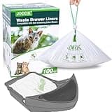 Cat Litter Box Liner Bags Compatible with Self-Cleaning Litter Box Robot 100 Pack, Waste Drawer Liners Heavy Duty White 9-11 Gallons Replacement Bags…