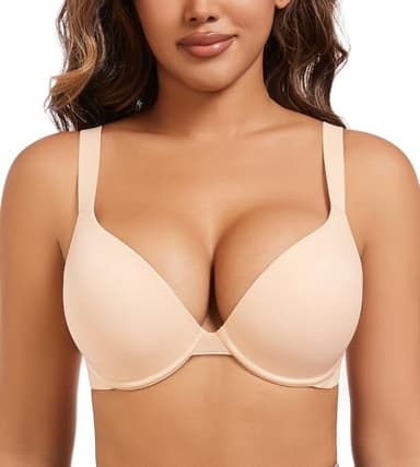 CHAOJIESI Plus Size Bra for Women Push Up Seamless Bra Adjustable Widen Straps Nude 32, Asian Tag 36C