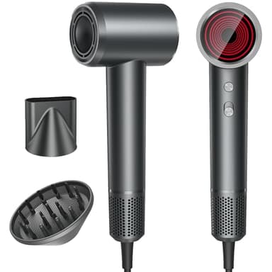 Hair Dryer, Professional Ionic Hair Dryer for Fast Drying, High Speed Hair Blow Dryer with Diffuser for Home Salon Travel, Constant Temperature Hair Care Without Hair Damage