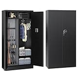 Yizosh Large Gun Safe for Home - Quick Access Rifle and Pistol Safe with Removable Shelf