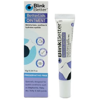 BlinkBetter BetterLids Eyelid Ointment for Dry, Itchy & Sensitive Eyelids – Deep-Moisturising Oat Complex with Shea Butter & Panthenol to Hydrate, Nourish & Soothe Delicate Eyelid Skin – 0.34 oz