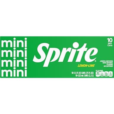 Sprite Lemon Lime Soda Soft Drinks, 7.5 fl oz, 10 Pack,Cans