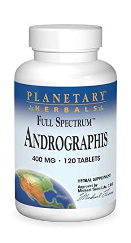 Planetary Herbals Full Spectrum Andrographis 400mg Support Healthy Digestive, Cardiovascular & Unrinary Systems - Support For Healthy Liver & Immune Function - Ayurvedic Herb - 120 Tablets