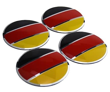 4X 56.5mm=2.24 inches German Flag Wheel Hub Center Cap Emblem for Hub Center Cap Porsche Mercedes Audi BMW VW Golf Opel Deutsch-Ness