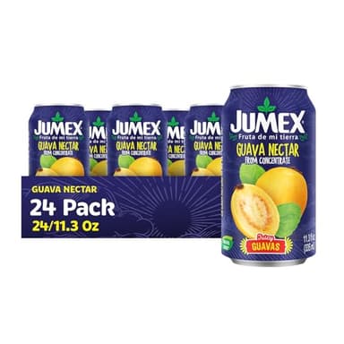 Jumex Guava Nectar Juice - Made with Fresh Fruit Puree from Concentrate for Tropical Fruit Smoothie Mix, Cocktail Mixers & Kids Drinks & Beverages - 11.3oz, Pack of 24