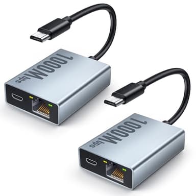 1000 Mbps Ethernet Adapter for Fire TV Stick, ELECTOP Micro USB to RJ45 Gigabit Ethernet Network Adapter Compatible with 4K Fire Stick, Chromecast Google Home Mini and More Streaming TV Sticks, 2 Pack