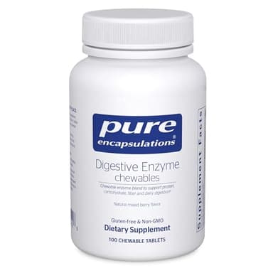 Pure Encapsulations Digestive Enzyme Chewables | Chewable Enzyme Blend to Support Protein, Carbohydrate, Fiber, and Dairy Digestion | 100 Chewable Tablets