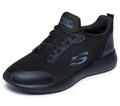 Skechers Women's Squad Sr Food Service Shoe Shoe, Black, 9