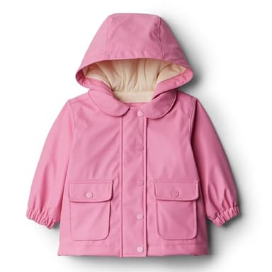 Amazon Essentials x Sofia Grainge Toddler Girls' Water-Repellent Rain Jacket, Candy Pink, 3T