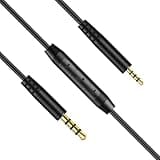 Replacement Headphone Cable for Bose Headset 2.5mm to 3.5mm Male Audio Cable Headphone Aux Cord Compatible with Bose QC25, QC35, QC45, NC700, JBL Tune 710BT 660NC with in-line Mic and Volume Control