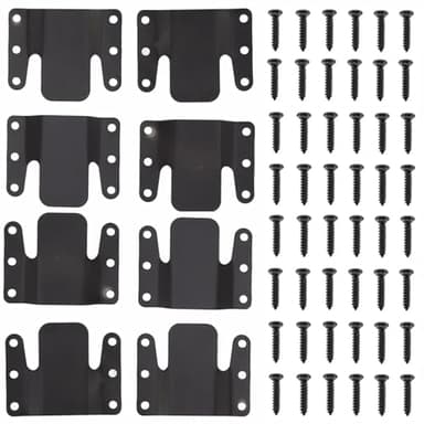 ANTFEES Universal Sectional Sofa Interlocking, 8 Pieces Metal Couch Clips Sofa Connectors Bracket Furniture Connectors with Screws, 4 Sets