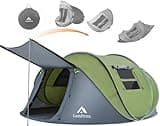 4-5 Person Easy Pop Up Tent Waterproof Automatic Setup 2 Doors-Instant Family Tents for Camping Hiking & Traveling