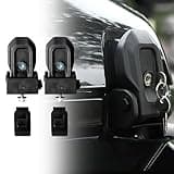 ETL INDUSTRIES Locking Hood Latches with Keys Fits 2018 2019 2020 2021 2022 2023 2024 for Jeep Wrangler JL/Gladiator JT Anti-Theft Hood Latch Cover Catch Buckle Lock Kit Black (2PCS)