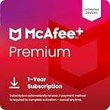 McAfee+ Premium Individual Unlimited Devices 2025 | Cybersecurity Software Includes Antivirus, Secure VPN, Password Manager, Identity Monitoring | Download