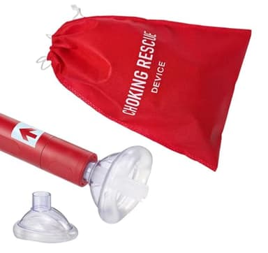 Airway Choking Rescue Device Storage Bag - Lightweight Drawstring Case for Quick Access Color Red-Z02