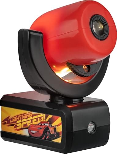 Projectables Pixar Cars LED Kids Night Light, Plug-In, Projector, Dusk-to-Dawn, Lightning McQueen, Galaxy Light, Hallway, Bedroom, Nursery, Playroom, Gaming Room, 11740