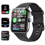 Smartwatch for Men Women, Alexa Built-in, 1.8" Fitness Tracker, IP68 Waterproof Smartwatch for Android & iPhone with Bluetooth Call (Answer/Make), Heart Rate/SpO2/Sleep Monitor/Pedometer, Black