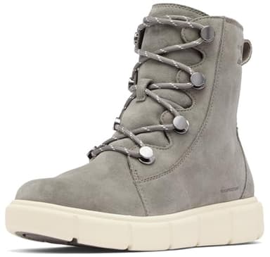 SOREL Women's Explorer lll Joan Waterproof Boot - Quarry, Chalk - 8.5