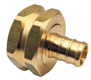 GRIDTECH Brass Garden Hose Adapter Swivel Fitting, 1/2” PEX Barb and 3/4” GHT Female Connector, Heavy-Duty High-Pressure Support, Rust and Corrosion Resistant, Patented, Patent Pending
