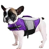 Dog Life Jacket Swimming Vest Lightweight High Reflective Pet Lifesaver with Lift Handle, Leash Ring Purple,XS