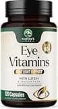 Eye Vitamin & Mineral Supplement, Contains Zinc, Vitamins C, E, Lutein, & Zeaxanthin, Supports Eye Strain, Vision Health for Adults, Non-GMO, Vegan Eye Vitamins Supplement - 120 Capsules