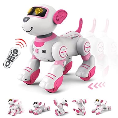 FUUY Robot Dog Toys for Girls Toys Interactive Robot Toy FollowMe Robot for Kids 5-7 Intelligent Remote Control Dog with Sing Dance AI Robotics for Kids Age 3 4 5 6 7 Chrismas Birthday Gifts Girls