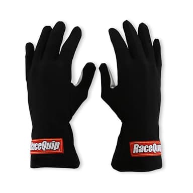 RaceQuip RQP 350005 RQP 350 Series Driving Gloves Single Layer Black/White Large