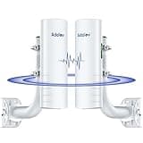 5KM Wireless Bridge with 2 x 1Gbs Ports and Bracket Mounts for Network Extend, AdaLov CPE361 Point to Point Wireless Bridges Outdoor with 14DBi high gain Antenna,5.8G WiFi Bridge CPE (2 Pack)