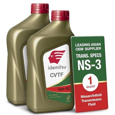 Idemitsu CVT Type N3 Transmission Fluid for Nissan Vehicles - 1 Quart, Pack of 2 | Specifically Formulated for NS-3 Specification | Anti-Wear Technology & Extended Fluid Life