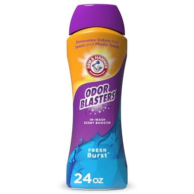 ARM & HAMMER Odor Blasters In-Wash Laundry Scent Booster, Eliminates Tough Odors, Fresh Burst Scent, 24 oz Bottle
