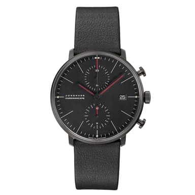 JUNGHANS Men's 27/4409.02 Max Bill Chronoscope Bauhaus Watch