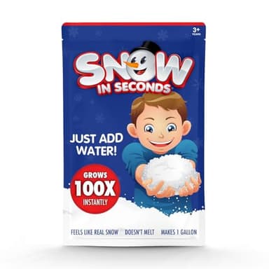 Snow in Seconds Small Instant Snow Artificial Snow - As Seen on Shark Tank - Make Cloud Slime