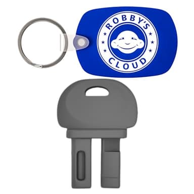 Key for EZ Klean Rat Bait Stations and Exterminators Choice Bait Boxes - Mouse Bait Station Key Compatible with FBS Fly Bait Stations and EZ Klean Bait Stations - with Robby’s Cloud Keychain (1 Pack)