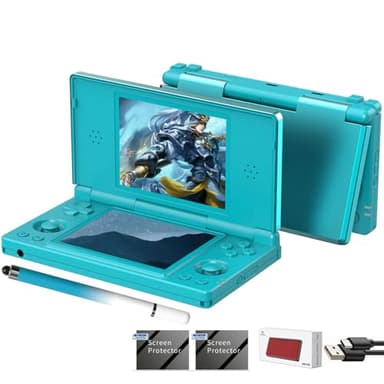 Aivuidbs RG DS Foldable Handheld Game Console RK3568 Anbernic RG DS Android 14 System two-Player Joystick Top and Bottom Dual Screen 4 inch OCA Full Touch Screen 4000mAh 3 + 32gb (RG DS-Turquoise Blue-new)