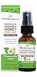 Wedderspoon Propolis and Manuka Honey Throat Spray, Chamomile & Mint, 1 Fl Oz (Pack of 1), Sore Throat Relief, Natural Immune Support
