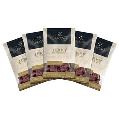 Aufschnitt Essicata Jerky - Extra Tender, Low Sodium - Made in USA - Certified Kosher - Keto Friendly - 5 Pack, Original