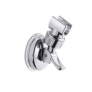 Medsuo Adjustable Shower Head Holder Removable Suction Cup Shower Head Bracket No Drill Shower Head Bracket with Chrome Polished for Bathroom