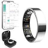 Mefoma 2025 Smart Ring Health Tracker with Blood Pressure Monitor, IP68 Waterproof Health Ring for Blood Oxygen Heart Rate SpO2 Sleep Monitor, Bluetooth Connect Fitness Ring for Multi-Sports Tracking