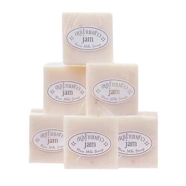 Maruomiki Thai Rice Soap 6 Pieces 13.76 oz Total Cleansing Facial Bath Soap Handmade Cold Craft Wedding Gift (6)