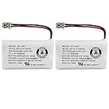 Uniden BBTY0651101 model BT1007 Nickel-Cadmium Rechargeable Cordless Phone Battery, DC 2.4V 500mAh (Pack of 2)