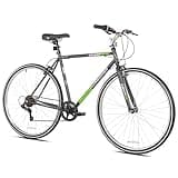Kent International Front Runner Hybrid Bike - 700c - City Bike with 7 Speed Drivetrain, Lightweight Alloy Wheels, and Height Adjustable Seat Post and Stem - Great for Women and Men Ages 14+