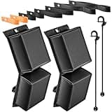 Dunkive 2 Pack PWC Fender Bumper with Elastic Cords and Motorboat Cleats 14.69 x 5.91 x 3.15 Inch Motorboat Bumpers, Contour Fender, Boat Bumpers for Docking Fender Dock Bumpers Straight or Corner