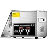CREWORKS 3L Ultrasonic Cleaner, 0.8 gal Digital Sonic Cavitation Machine, 120W Stainless Steel Professional Jewelry Cleaner for Cleaning Tool Watch Glasses Retainer Denture Parts with Heater & Timer