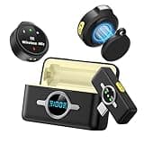 Wireless Lavalier Microphone for iPhone/Android, Lapel Mics with USB-C Plug-Play, Mini Mic with 2.4GHz Noise Cancellation, Charging Case Included, 300ft Range for Stream, Vlog, TikTok and YouTube